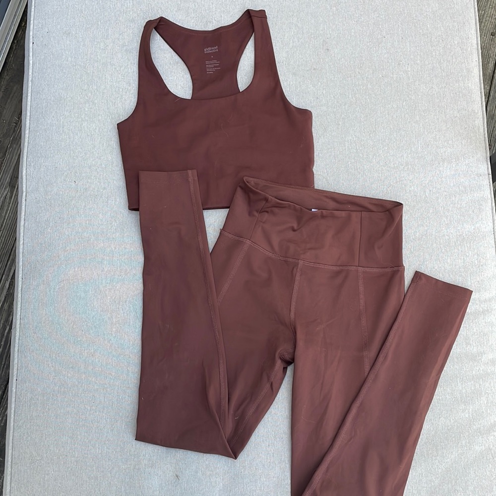 Girlfriend Collective Brown Workout Set